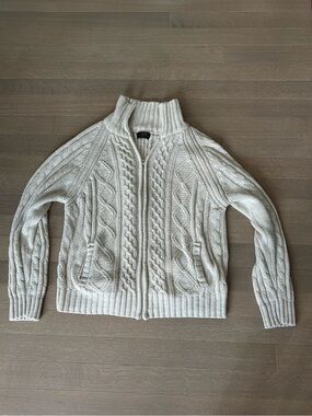 Thane cream cable knit fisherman